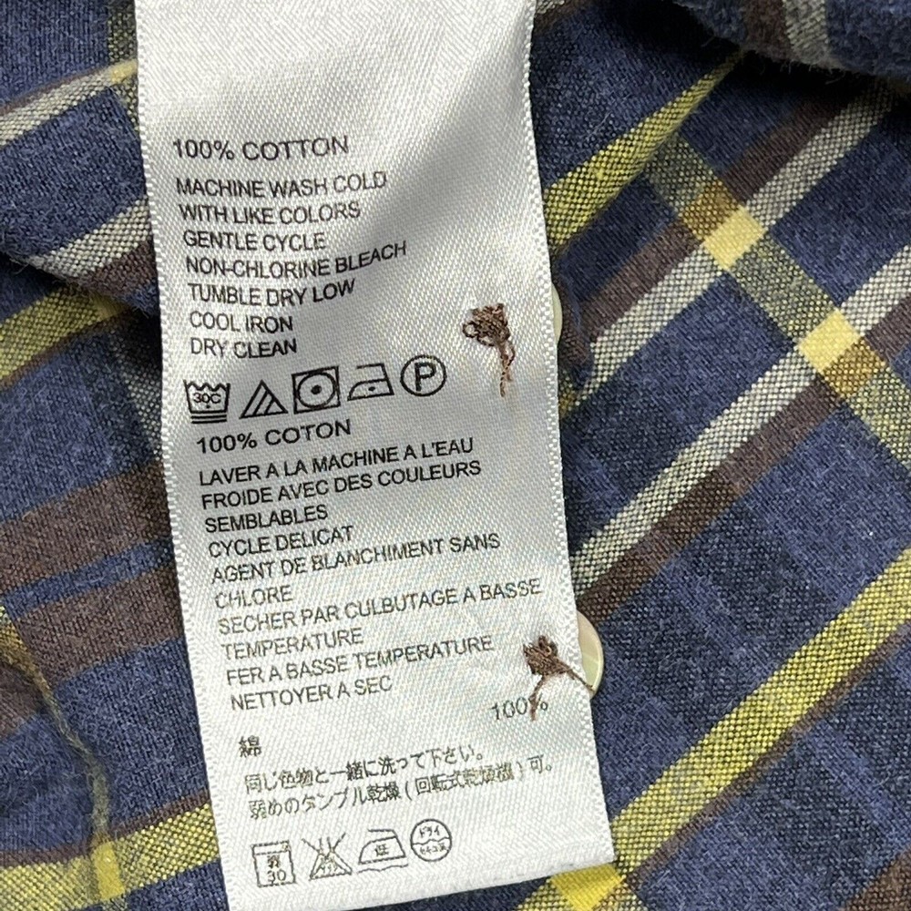 Tommy Bahama Men's Size Medium Multicolor Plaid Shirt Long Sleeve Cotton Pocket - Picture 7 of 7